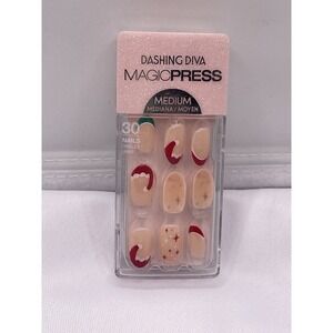 Dashing Diva IN THE RAW Magic Press On Nails Medium Square  Glossy